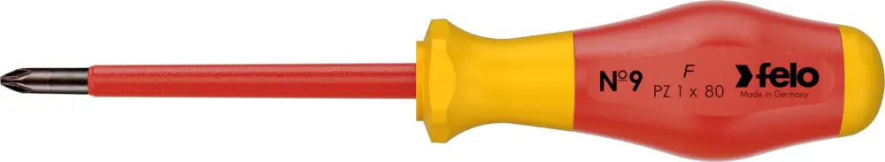 Felo Schraubendreher No9 VDE 915 Kreuzschlitz PZ 1 x 80 mm Kracherpreis
