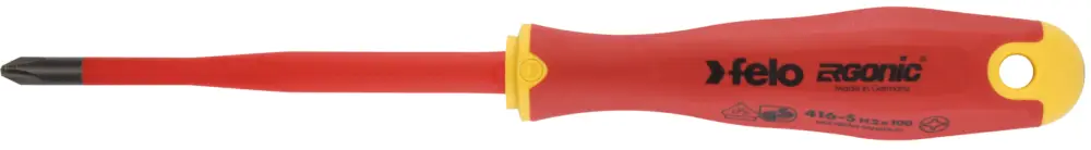 Bestseller Felo Schraubendreher ERGONIC VDE E-Slim 416 Kreuzschlitz H 2 x 100 mm
