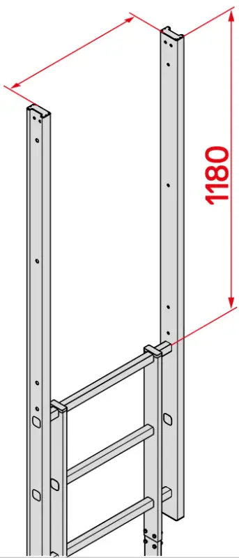 Hymer Steigleiter Alu Ausstieg gerade - 700 mm Jetzt Kaufen