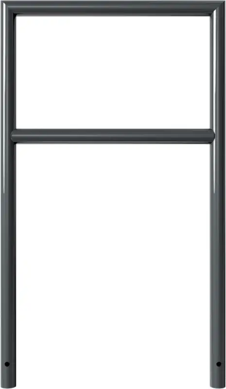 Schake Anlehnbügel Stahl mit Querholm OE Ø 48 mm moosgrün - 700 x 1200 mm Günstig