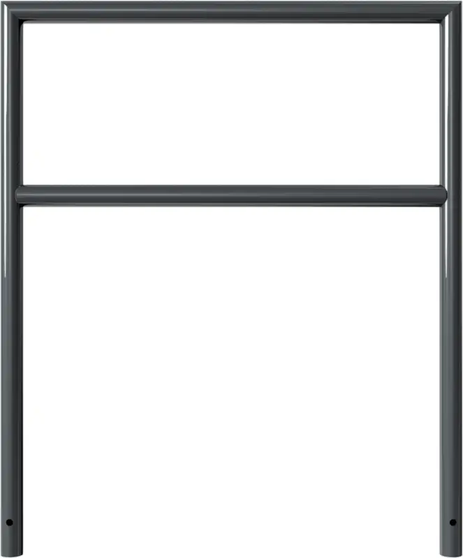Schake Anlehnbügel Stahl mit Querholm OE Ø 48 mm moosgrün - 1000 x 1200 mm Sofort Bestellen