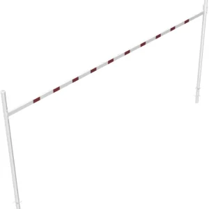 Direktkauf Schake Höhenbegrenzer variabel - 2 Standpfosten Stahl OE Ø 102 mm weiß rot - 7000 mm