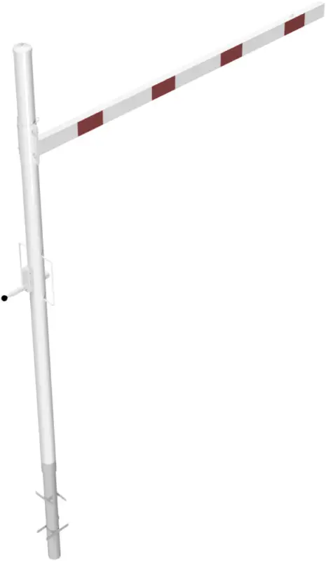Jetzt Bestellen Schake Höhenbegrenzer variabel - 1 Drehpfosten Stahl OEV Ø 102 mm weiß rot - 2500 mm