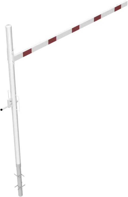 Highlight Schake Höhenbegrenzer variabel - 1 Drehpfosten Stahl OED Ø 102 mm weiß rot - 3000 mm