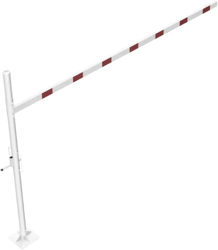 Schake Höhenbegrenzer variabel - 1 Drehpfosten Stahl ODV Ø 102 mm weiß rot - 4500 mm Direktkauf