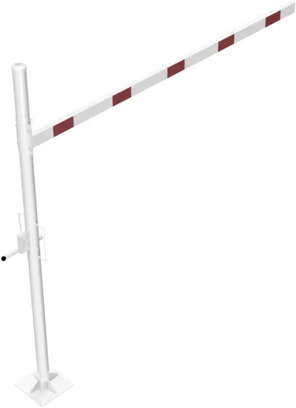Heißes Angebot Schake Höhenbegrenzer variabel - 1 Drehpfosten Stahl ODP Ø 102 mm weiß rot - 3000 mm