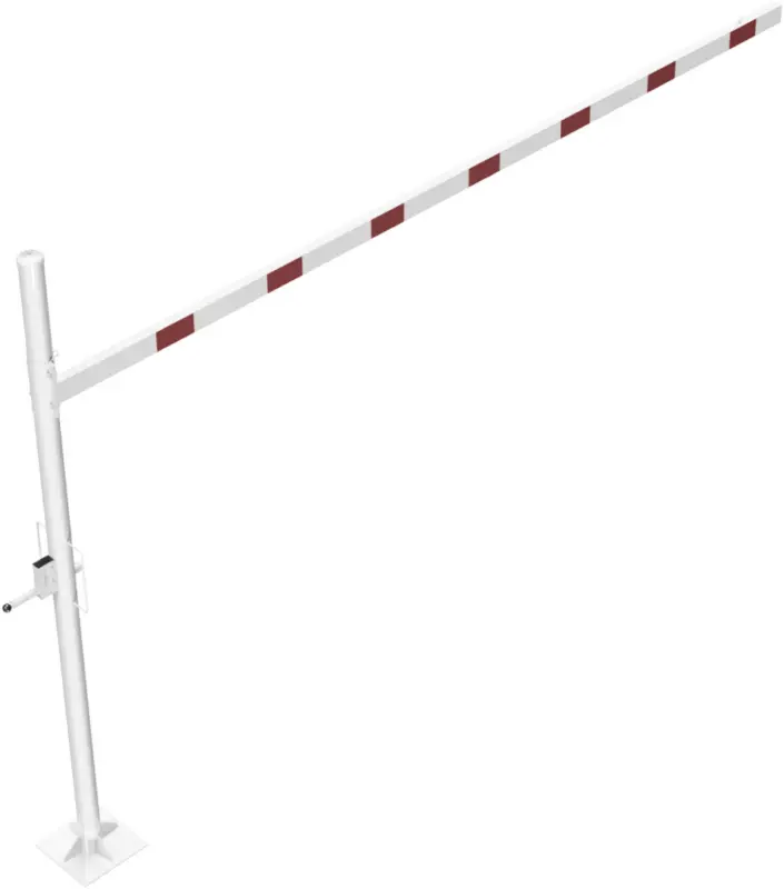 Schake Höhenbegrenzer variabel - 1 Drehpfosten Stahl ODP Ø 102 mm weiß rot - 4500 mm Neue Kollektion