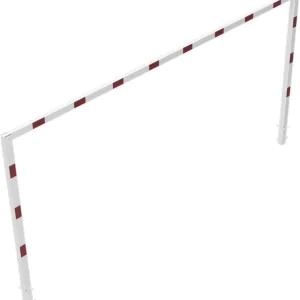 Sofort Bestellen Schake Höhenbegrenzer feststehend - 2 Standpfosten Stahl OE 100 x 100 mm weiß rot - 6000 mm
