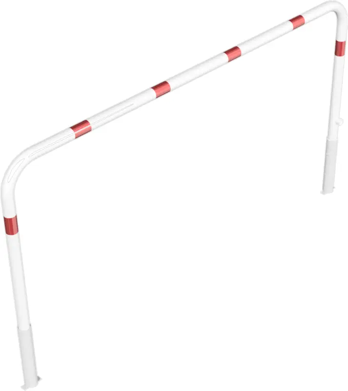 Schake Wegesperre Stahl HD Ø 60 mm weiß rot - 2500 x 1400 mm Sichere Zahlung