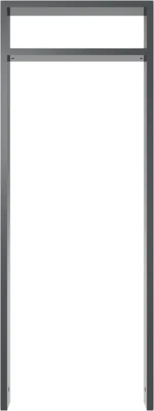 Schake Anlehnbügel Stahl mit Querholm kleiner Abstand OE 80 x 20 mm dunkelgrau - 450 x 1200 mm Schneller Versand
