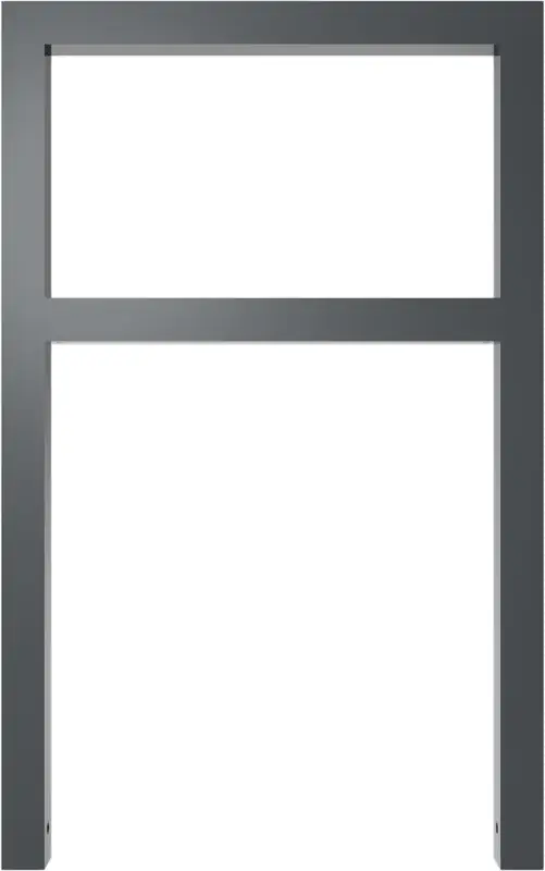 Knallerangebot Schake Anlehnbügel Stahl mit Querholm OE 60 x 60 mm schwarzbraun - 750 x 1200 mm