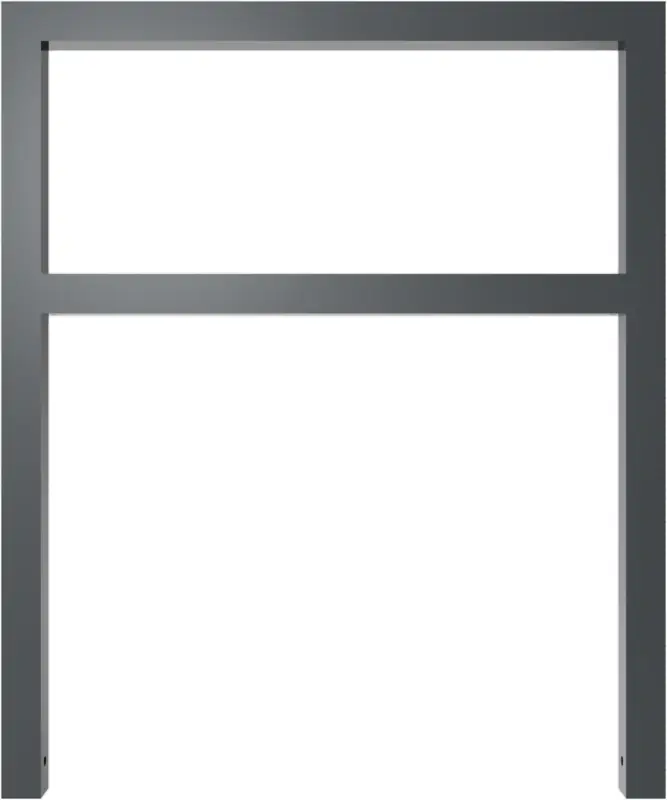 Online Kaufen Schake Anlehnbügel Stahl mit Querholm OE 60 x 60 mm moosgrün - 1000 x 1200 mm