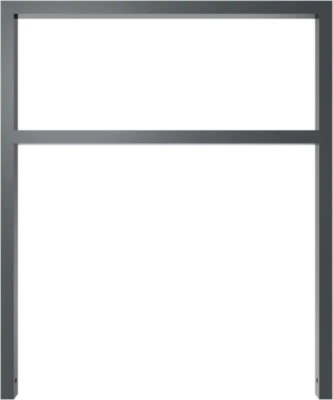 Schake Anlehnbügel Stahl mit Querholm OE 60 x 40 mm moosgrün - 1000 x 1200 mm Sonderaktion
