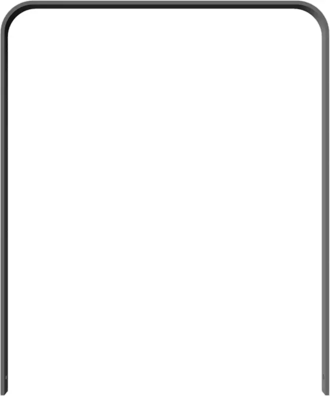 Must-Have Schake Anlehnbügel Flachstahl gebogen OE 50 x 12 mm moosgrün - 1000 x 1200 mm