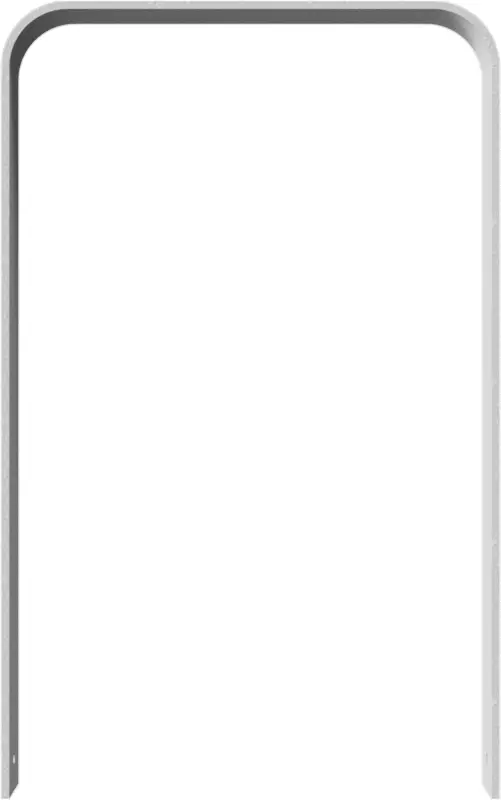 Schake Anlehnbügel Flachstahl gebogen OE 80 x 12 mm dunkelgrau - 750 x 1200 mm Sonderangebot