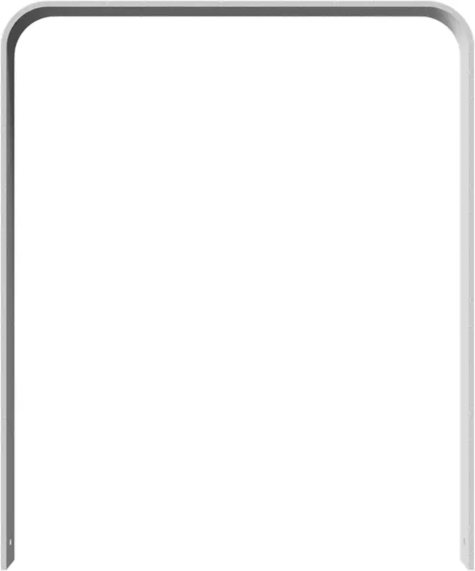Finale Aktion Schake Anlehnbügel Flachstahl gebogen OE 80 x 12 mm anthrazit - 1000 x 1200 mm