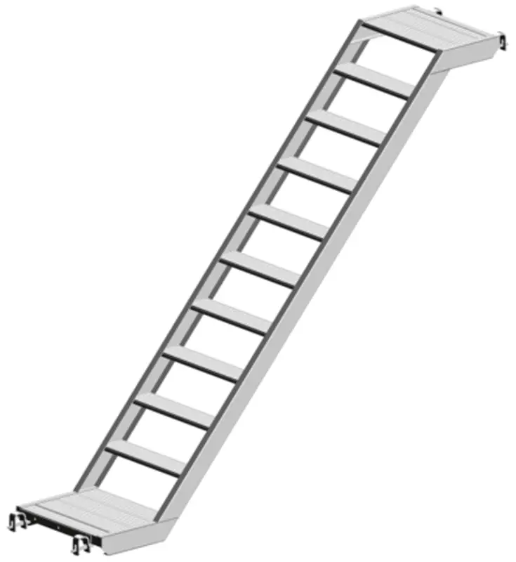 Must-Have Layher Alu O-Podesttreppe 0,64 m breit - 2,57 x 1,50 m