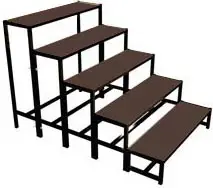 Super-Preis Bütec Bühnentreppe Stahl 7-stufig Outdoor