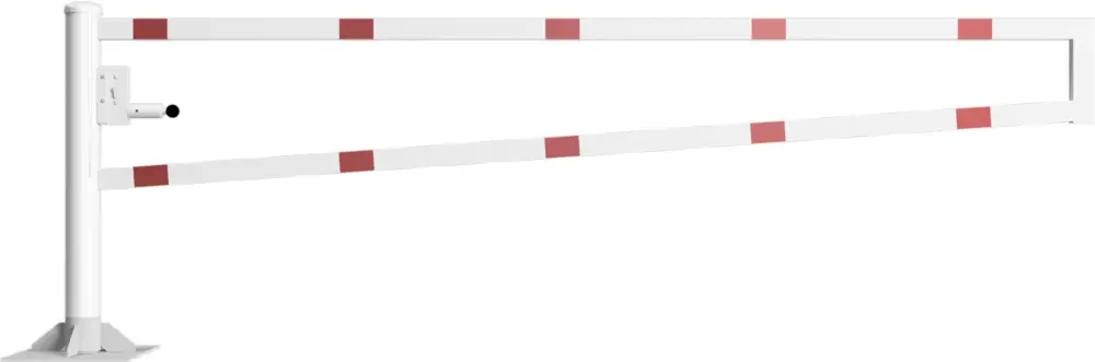 Schneller Versand Schake Drehschranke - Schrankenbaum 60 x 40 mm ODP weiß rot - 3000 mm