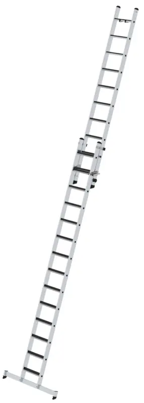 Günzburger Schiebeleiter R13 nivello Alu 2-teilig 1x14 + 1x10 Stufen Neue Ware