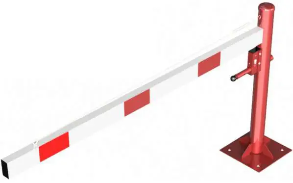 Ausverkauf Schake Drehschranke - Schrankenbaum 100 x 50 mm ODP weiß rot - 2000 mm