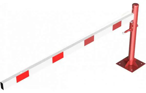 Schake Drehschranke - Schrankenbaum 100 x 50 mm ODV weiß rot - 2500 mm Sonderaktion