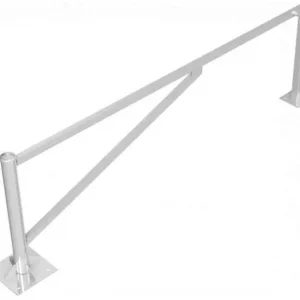 Zertifiziert Schake Drehschranke mit 2 Auflagestützen - Schrankenbaum 60 x 40 mm ODD verzinkt - 3000 mm