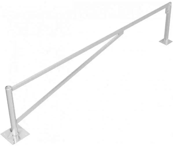 Schake Drehschranke mit 2 Auflagestützen - Schrankenbaum 60 x 40 mm ODP verzinkt - 4000 mm Preisknaller