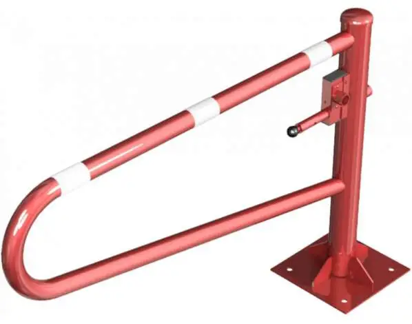 Schake Drehschranke - Schrankenbaum Ø 60 mm ODD rot weiß - 1500 mm Begrenztes Angebot