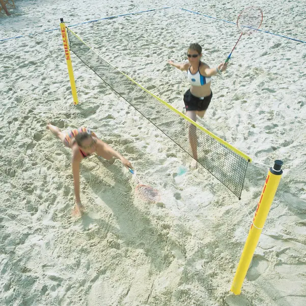 Huck Beach-Badminton Set Freizeit - Netzgröße 6,00 x 0,76 m - Neonpink Aktuell