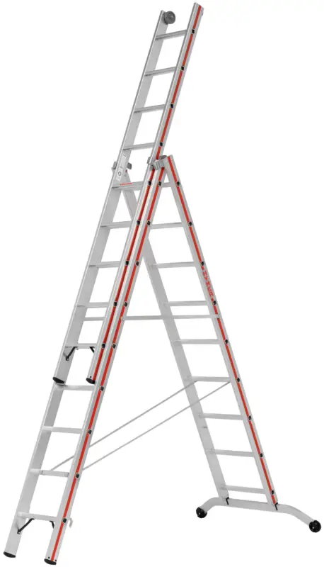 Beliebt Hymer Mehrzweckleiter Alu 3-teilig 3x9 Stufen-Sprossenkombination
