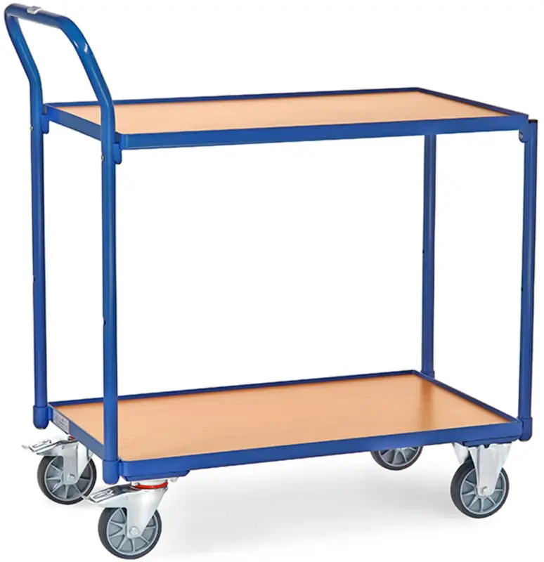 Fetra Tischwagen SH leicht mit zwei Holzplattformen 850 x 500 mm Abverkauf