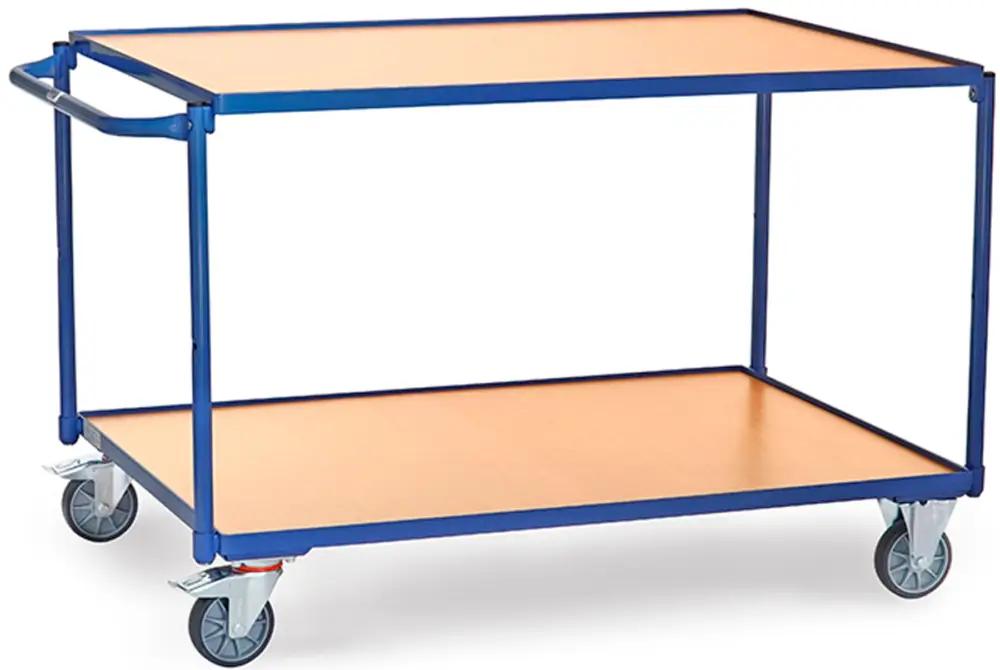 Fetra Tischwagen SW leicht mit zwei Holzplattformen 1200 x 800 mm Rabatt