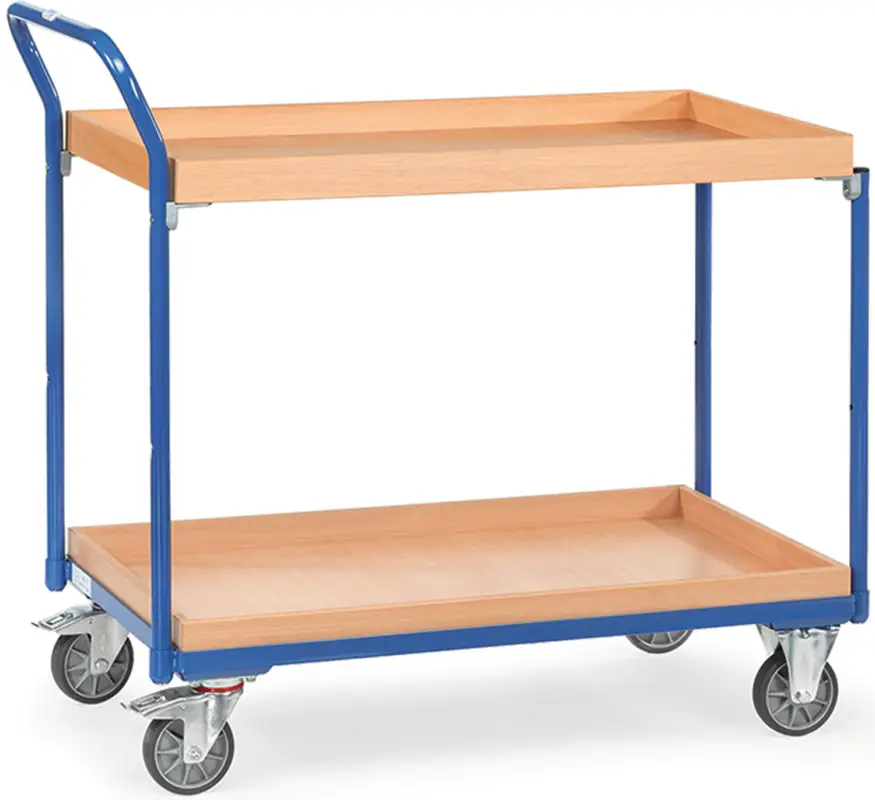 Fetra Tischwagen mit zwei Holzkästen 850 x 500 mm Direktkauf