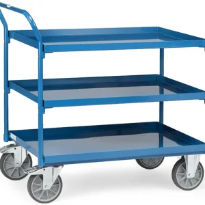 Super-Preis Fetra Tischwagen SH Stahl mit drei Stahlwannen 1000 x 700 mm