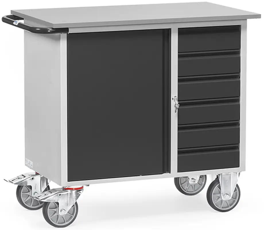 Fetra Werkstattwagen mit einem Schrank und 6 Schubladen Beliebt