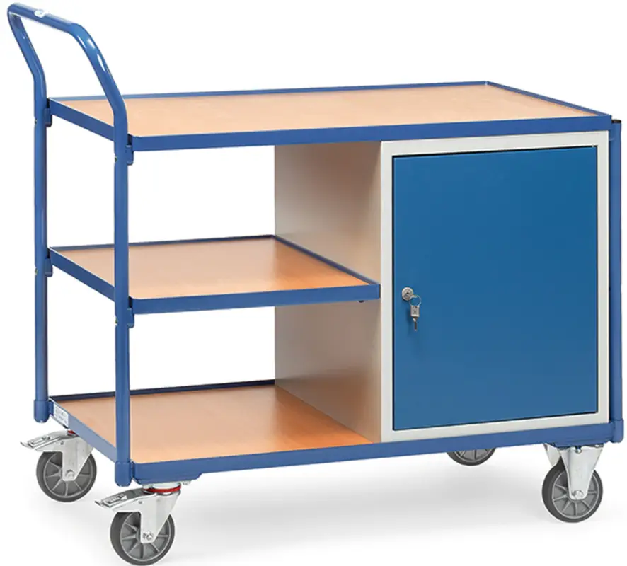Fetra Werkstattwagen leicht mit 3 Ladeflächen und einem Schrank Preisknaller