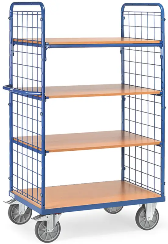 Direkt Vom Hersteller Fetra Doppelstirnwand-Etagenwagen DG mit vier Böden 1000 x 600 mm