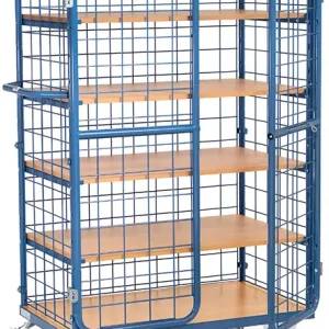 Zertifiziert Fetra Vierwand-Etagenwagen DG mit fünf Böden 1000 x 600 mm