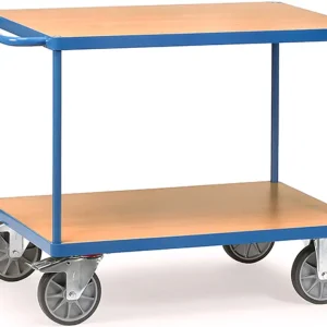 Mega-Angebot Fetra Tischwagen schwer mit zwei Holzplattformen 1200 x 800 mm
