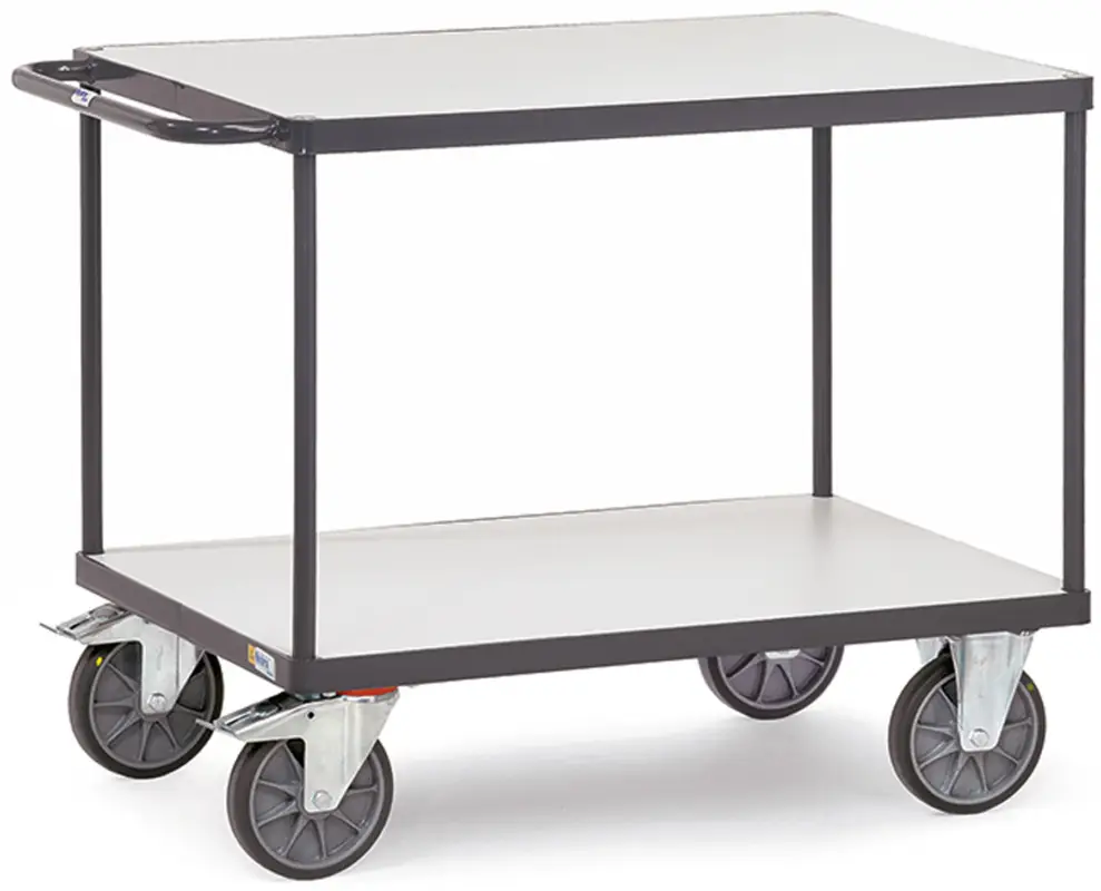 Fetra Tischwagen ESD mit zwei Holzplattformen 1000 x 600 mm Sale