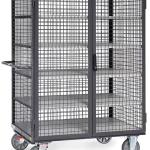 Meistverkauft Fetra Vierwand-Etagenwagen ESD DG mit fünf Böden 1200 x 780 mm