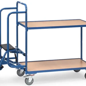 Fetra Kommissionierwagen mit zwei Holzplattformen 850 x 500 x 1155 mm Abverkauf