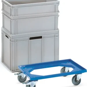 Fetra Eurokastenroller mit offenem Kunststoffrahmen 605 x 405 mm Saisonangebot