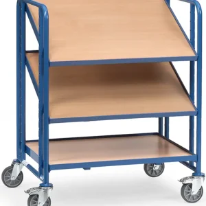 Fetra Eurokastenwagen mit zwei Holzplattformen 820 x 610 mm Sichere Zahlung