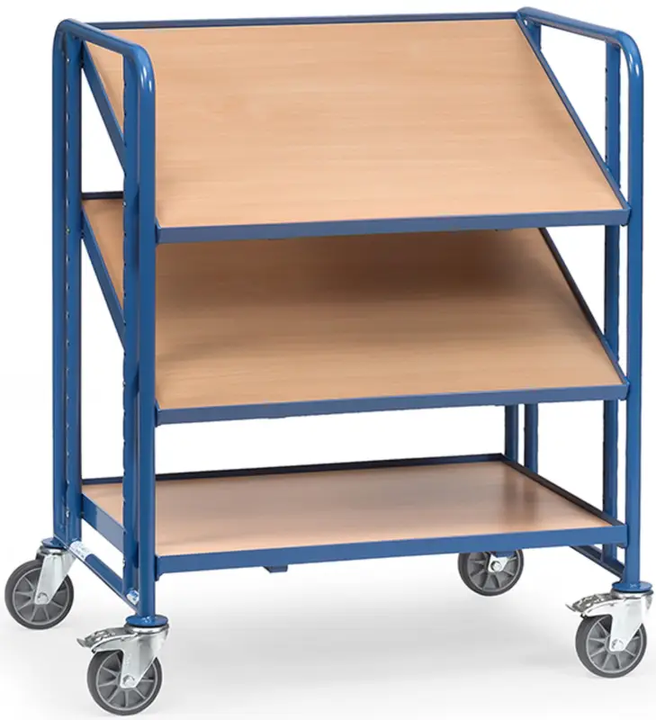 Fetra Eurokastenwagen mit zwei Holzplattformen 820 x 610 mm Sichere Zahlung