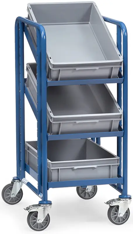 Fetra Eurokastenwagen mit drei Kästen 410 x 610 mm Versand Am Gleichen Tag