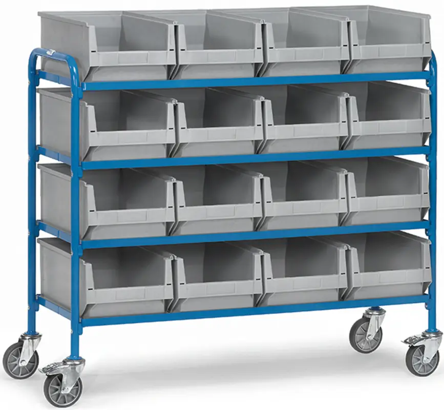Fetra Beistellwagen mit sechzehn Kästen 1250 x 470 mm Top-Seller