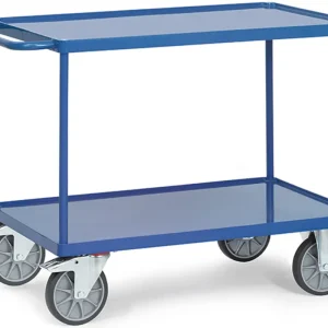 Wochenendangebot Fetra Tischwagen schwer mit zwei Stahlwannen 1000 x 600 mm