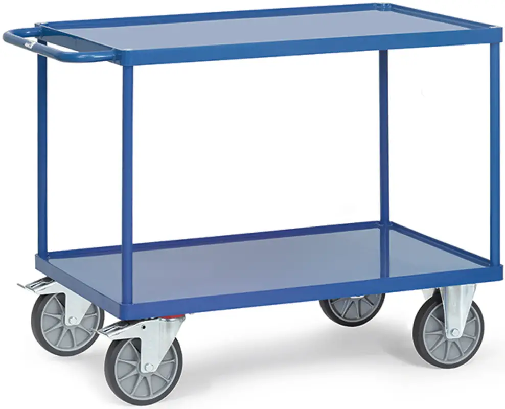 Wochenendangebot Fetra Tischwagen schwer mit zwei Stahlwannen 1000 x 600 mm